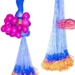 YASHNET 4 Finger 87mm Fishing Gillnet Twine 023 Mono Net, 5ft x 50-60ft – Lead Sinkers PVC Apple Floats & Yellow Velvet 32 Ply HDPE Rope – Big Fish Net for Catla, Magur, Ruhu, Mirga in Ponds & Tank-image-36