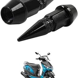 LOVMOTO Universal Spiked Valve Caps,Aluminum Alloy Dustproof and Waterproof Tire Valve Stem Caps, Suitable for Cars, Trucks and Motorcycles (2PCS Black) Comfortable with Alp-ha-image-31