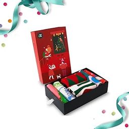 Unisex Christmas Gift Box Of Casual Style Handkerchiefs & Socks- 100% Organic Pure Soft Cotton|Trendy Printed Designs|Soft & Breathable Fabric-image-53