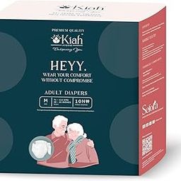 Kiah Hygiene Adult Diapers Unisex Tape Style Ultra Comfort Size - M (Pack of 1), Waist (71-114 cm) Upto 10-12 Hrs of Maximum Absorption and Leak Protection, Breathable Material-Odour Control-4