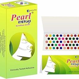 Pearl Eyeflax Kumkum Bindi Multi Color Round Box with 15 Flaps | Size 5 Diameter 7 mm | Multi Color-19
