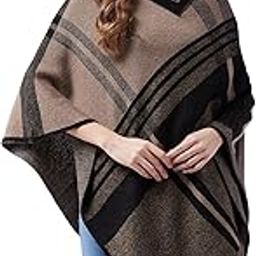 Women Cable Knit Poncho-image-12