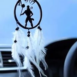 Ubhha Hanuman White Handmade Dreamcatcher for Car, Bedroom, Wall & Outdoor Decor | Positive Energy & Protection Hanging Ornament | Decorative Showpiece Wall Hanging-image-38