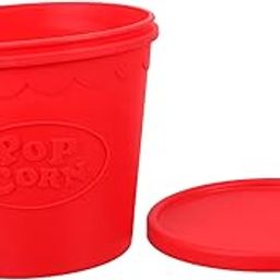 JECOMPRIS Popcorn Bucket Storage Reusable Snack Treat Box for Parties Movie Nights-image-20
