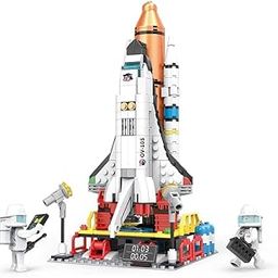 Bestie toys Space Shuttle Rocket Launch Building Blocks Set 404 Pcs Educational Construction Learning Brick Toy for Kids Multicolor-image-15