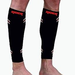 Just Rider Calf Compression Sleeves for Men & Women, Unisex. Shin Splint Leg Sleeves. Graduated Compression for Calf Strains, Shin Splints and Varicose Veins,Recovery & Prevention (Black, Medium)-image-34