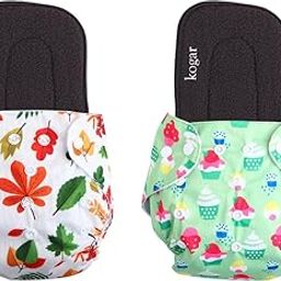 Kogar Print Reusable Cloth Diapers + Insert Pad Washable 100% Absorption (0-3 Yr)-image-61