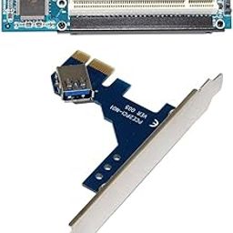 UniQMart PCI-E Express X1 to Dual PCI Riser Extender Card Adapter with USB 3.0 Cable No Drivers Required-1