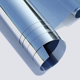 One Way Privacy Window Film UV Blocking Heat Control Static Cling Reflective Glass Tint for Home Office, Silver (20 x 50 Inch)-image-18
