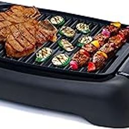 Elite Gourmet EGL-3450 Smokeless Indoor Electric BBQ Grill Dishwasher Safe, Nonstick, Adjustable Temperature, Fast Heat Up, Low-Fat Meals Easy to Clean Design, Black-image-25