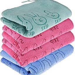 Kuber Industries Hand Towel | Reusable Face Cleaning Towel | Baby Napkin | Hand-Face Towel with Ultra Soft-Super Absorbent Capability | Baby Towel | Skip Print | 30x40 cm | Pack of 4 | Multicolor-image-31