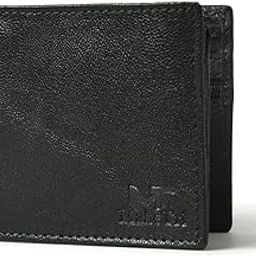 Donovan Men's Wallet | Black Leather Wallet for Men | Stylish Purse with Multiple Card Slots & Zipper Coin Pocket | Flap ID Window with Spacious Compartment | Perfect for Gifting-image-51