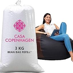 Casa Copenhagen Premium Virgin Grade Thermocol Balls Refill for Pillows, Sofa, Bean Bags, Soft Toys & Beans for Bean Bag Refill 3 Kg (White)-picture-24