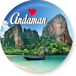 Love Andaman I Souvenir l Travel I Fridge Magnet (Metal, Multicolour, 75mm)-image-2