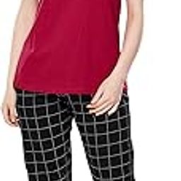Women's Cotton Checks Printed Relaxed Night Suit Set Of Top & Pyjama 5297-image-95