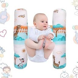 BDA-Bolster Pillow for Baby 6+ Month's, Contains 2 Cylindrical Cushion Bolster Set, Rolling Takiya Newborn Baby Teddy Bear Soft Toys A (Cushion-Pillow-B)-image-27