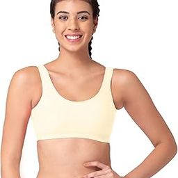 Beginners Sports Bra - Non Padded - Racer Back - Broad Strap - Full Coverage - Wirefree, Seamless T-Shirt Bra-picture-5