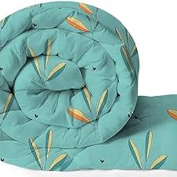 BSB HOME 220 GSM Reversible Microfiber AC Comforter/Blanket/Quilt/Duvets for Winter Single Size Bed (240X152 cm, Light Green)-32