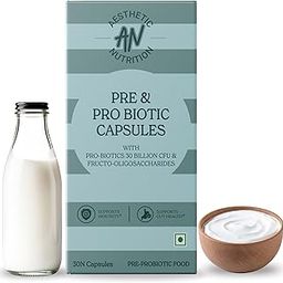 Pre & Probiotic Capsules | 30 Billion CFU and Fructo-Oligosaccharides | Gut & Immunity Health Supplement for Men and Women | 30 Capsules-image-95