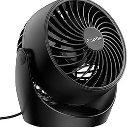 Gaiatop Air Circulator Fan, Portable Desk Fan Table Fan Dorm Fan, 5-Inch Small Fan 3 Speed With 360° Adjustable Tilt Energy-Saving Quiet Fan For Home, Office, Bedside, Bedroom, Bathroom, Black-24