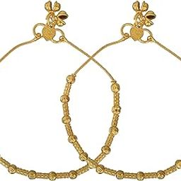 Superstore18 Gold plated Bar and Ball bead design, Stylish & Elegant, Traditional, Payal, Pajeb, Anklet, Women,Traditional,(SST6296AKRM)-image-98