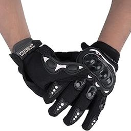 Aim Emporium Pro Biker Full Finger Glove for Car Driving, Bike Ridding, Cycling etc. Hand Protection Size X-Large, Color Black.-image-47