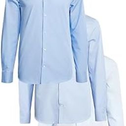 Mens Solid Polyester Blend Collared Neck Slim Fit Easy Iron Shirt (Pack of 3)-image-4