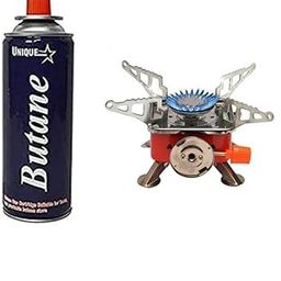 Portable Gas Stove for Camping, Mini Butane Stove with Folding Furnace, Stainless Steel Body, Storage Bag (Gas Stove+1 Gas Refill (01))-image-57