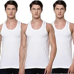 RAMRAJ® Men's Cotton Vest (Pack of 3) # White RN Vest # Premium Wear # Sukra #-20