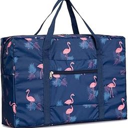NFI essentials Polyester Organizer Storage Bag With Handles, Extra Large Foldable Blanket Bag, Laundry Bag Carry On Luggage Bag, Large Underbed Storage Bag For Women Men, 30Cm, Blue-25