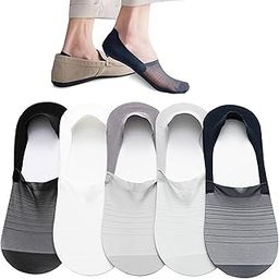 5 Pairs Invisible Ice Silk Breathable Socks,No Show Socks for men and women，Thin Low Cut Non Slip Socks for Flats Boat Sneaker-image-40
