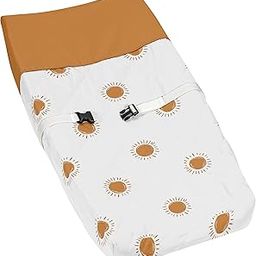 Sweet Jojo Designs Orange and White Boho Sun Boy or Girl Baby Nursery Changing Pad Cover - Pumpkin Rust Orange Retro Bohemian Celestial Sky Desert Sunshine Outdoors Nature Minimalist Gender Neutral-image-23