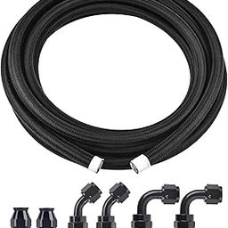 EVIL ENERGY 6AN PTFE Fuel Line Kit, AN6 E85 Fuel Hose Line 12FT Black-image-39