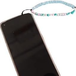 Libea Stylish White Pearls And Colorful Beaded Phone Charm| Made With Colorful Beads With Beautiful Pearls (2 In 1 Skyblue)-picture-31
