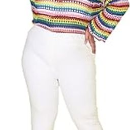 High Waist Plus Size Women's Denim Slim Fit Stretchable Jeggings-image-98