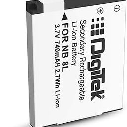 DIGITEK® (NB 8L) Lithium-ion Rechargeable Battery for DSLR Camera, Compatibility - Powershot A2200IS, A3300IS, A3100IS, A3000IS, A3200IS, CB2LA-27