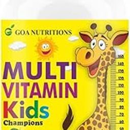 GOA NUTRITIONS Multivitamin For Kids - Vitamin C, A, D3, E, B12, And Zinc Supplements for Kid's Growth, Development, Strong Bone, And Immunity-60 Chewable Tablets (small, Guava)-image-56