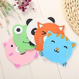 HARI - 5PCS Silicone Coaster Colorful Animal Coaster Cup Mat for Drinks Durable Non-Slip Hot Pads Protection Furniture Damage for Home and Kitchen Use.-13