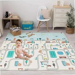 Double Sided Baby Folding Play Foam Crawling Mat, Reversible Play Mat for Infants Waterproof Portable Kids Toddler Outdoor or Indoor Use Non Toxic-14