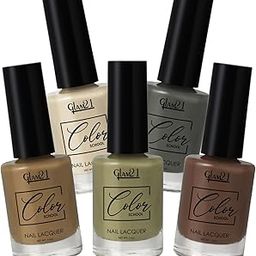 Glam 21 Color School Nail Polish/Nail Color -11 Ml Each| Long Lasting | Quick Drying | Glossy Finish | Combo Of 5 Shades - 02-image-4