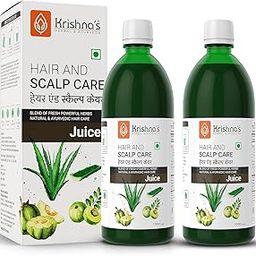 Krishna's Hair And Scalp Care Juice 1000 ml | Blend of 7+ Ayurvedic Herbs | No Artificial Colors, Flavours & Sugars | Use 60 days for best results - (Pack of 2)-41