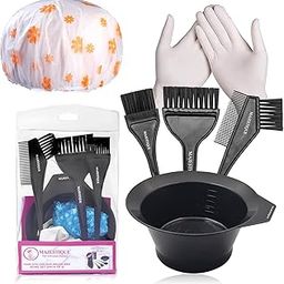 Majestique 6-Piece Hair Dye Brush Coloring Kit with Brush, Tinting Bowl, Coloring Cape, and Gloves for Hair Dyeing and Bleaching-16
