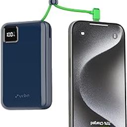 URBN 20000mAh Power Bank with Built-in Type-C Cable | 22.5W Super Fast Charging | Smart LED Display | Dual Type-C PD + USB Outputs | Pocket Size Portable Charger for Quick Charge (Blue)-picture-16