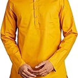 Cotton Men's Kurtas (SYMETHLKUR-4_Mustard_L)-image-19