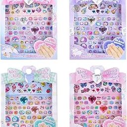 FunBlast Nail Stickers for Nail Art - 4 Sheets Cute Kawaii Nail Stickers, Self Adhesive DIY Nail Art Decoration, Nail Decorations Fashion Accessories for Girls, Woman-image-41