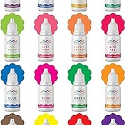 Aromakrafts® Liquid Colours (Signature Collection + Essential Collection) for Bath Bomb & Melt & Pour Soap Making - Set of 16 (15 ml Each)-picture-0