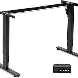 KosmoCare Adjustable Electric Desk Frame | Height Adjustable Standing Desk Base | 70cm - 114 cm | Single Motor | 2 Memory Preset Controls | Mild Steel | Black - Frame Only-28