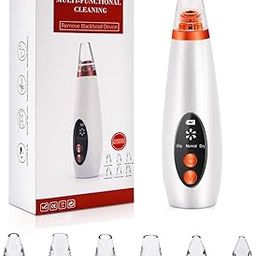DIYASHI® Men Women Blackhead Remover Pore Electric Skin Facial Cleanser USB Rechargeable Face Vacuum with LED Screen 6 Suction Heads (3 Cleaning Modes) Acne Removal Machine-image-89