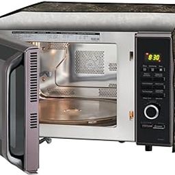 Stylista microwave oven cover compatible for LG 32 Liters Convection MJEN326SFW, Dustproof, stainproof, Wipeable cover, Marble Pattern Coffee-image-92