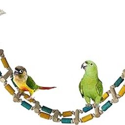 KSK 9 Stape Ladders Bird Ladder Bridge, Swing/Climbing Toys for Parakeet, Cockatiel, Finch, Lovebird, Monk Parakeet, Parrotlet, African Gray Parrot, Hanging cage Accessory-picture-29